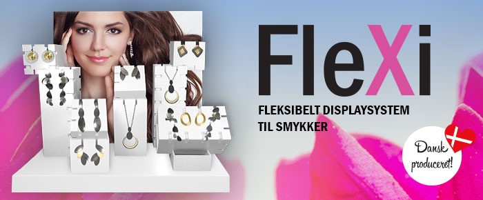 Med FleXi fra Jarnes får du mange muligheder for at skabe en spændende udstilling med dine smykker